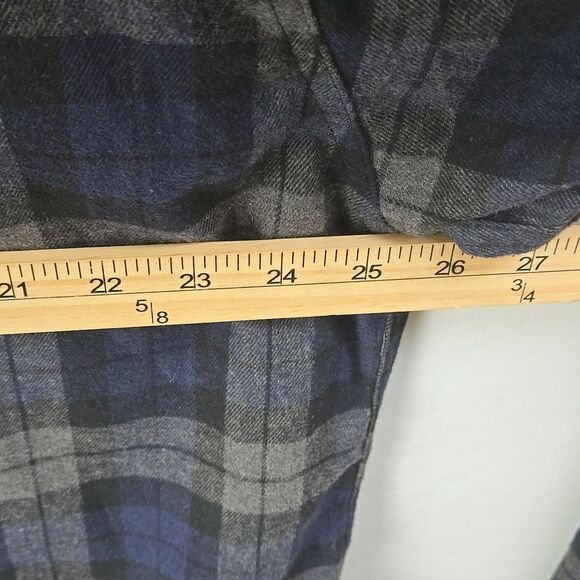 Burnside Men's Long Sleeve Blue Gray Plaid Flannel Button-Up Shirt Sz 2X NWT - Picture 10 of 11